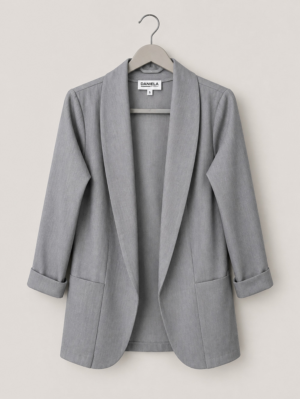 Sculpted Stretch Ruched-Sleeve Blazer